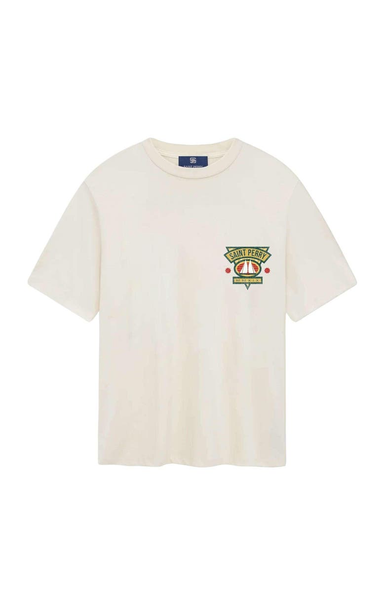 SAINT PERRY Mmxix Tee, Alternate, color, Vtg White