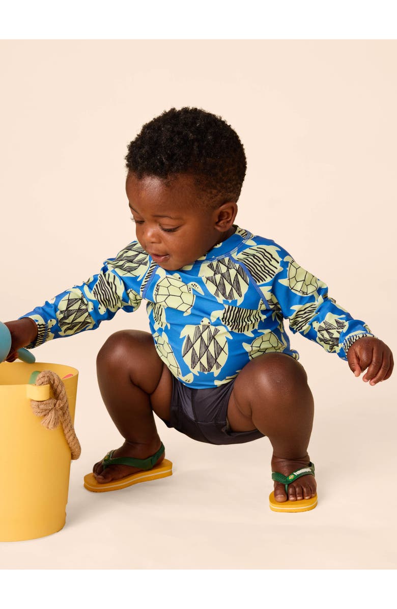 Tea Collection Rash Guard Baby Swim Set 3.0, Alternate, color, Tiled Turtles