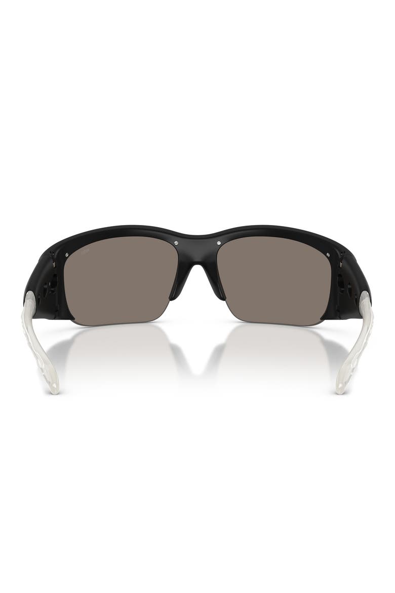 62mm Oversize Mirrored Pillow Sunglasses, Alternate, color, BLACK / GREY MIRROR SILVER