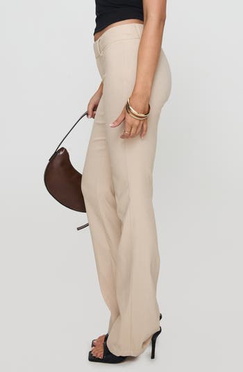 Pagano Pinstripe Cotton Blend Flare Leg Pants