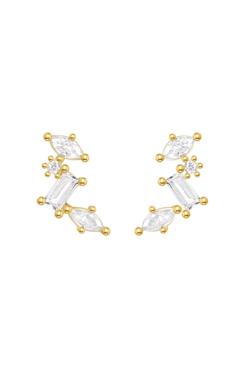 Celestial Cluster Earrings with AAAAA Cubic Zirconia, Main, color, Gold