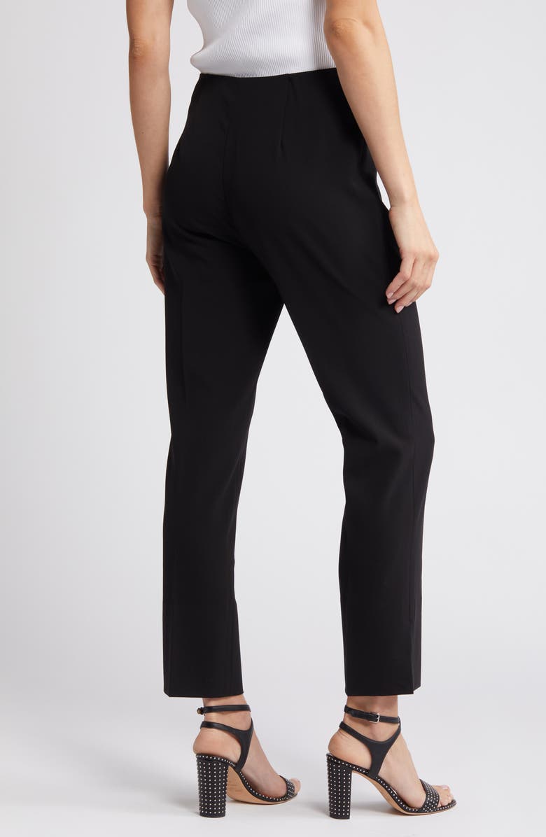 Halogen<sup>®</sup> High Waist Side Slit Straight Leg Pants, Alternate, color, Rich Black