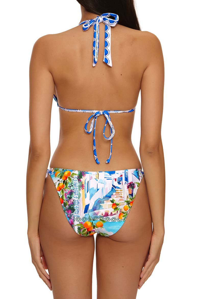 Mykonos Reversible Triangle Bikini Top, Alternate, color, BLUE