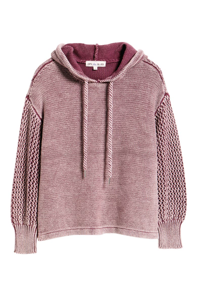 Open Stitch Hoodie, Alternate, color, DUSTY ROSE