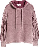 CITY BLUES Open Stitch Hoodie