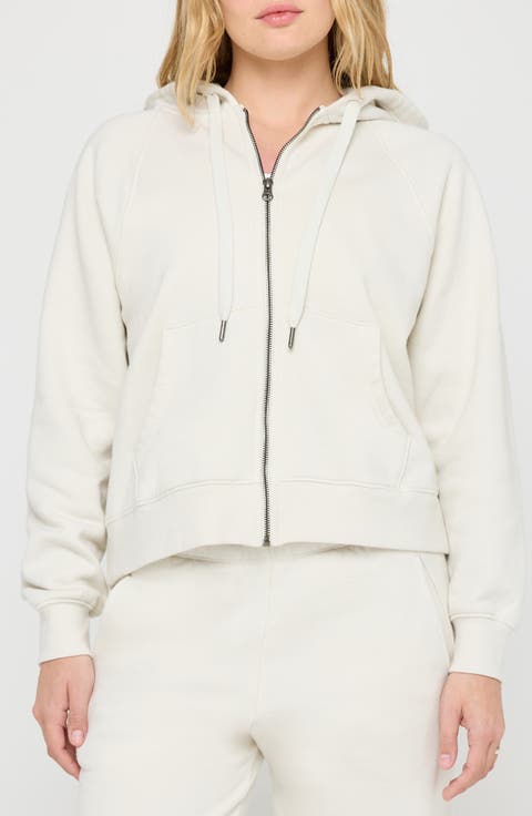 Women's Ivory Zip-Up Hoodies | Nordstrom Women's Ivory Zip-Up Hoodies | Nordstrom