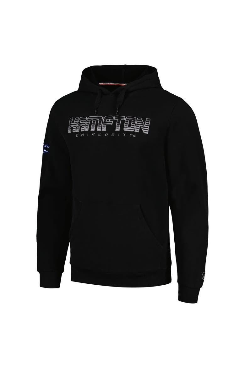 Men's FISLL  Black Hampton Pirates Puff Print Sliced Pullover Hoodie, Alternate, color, Black