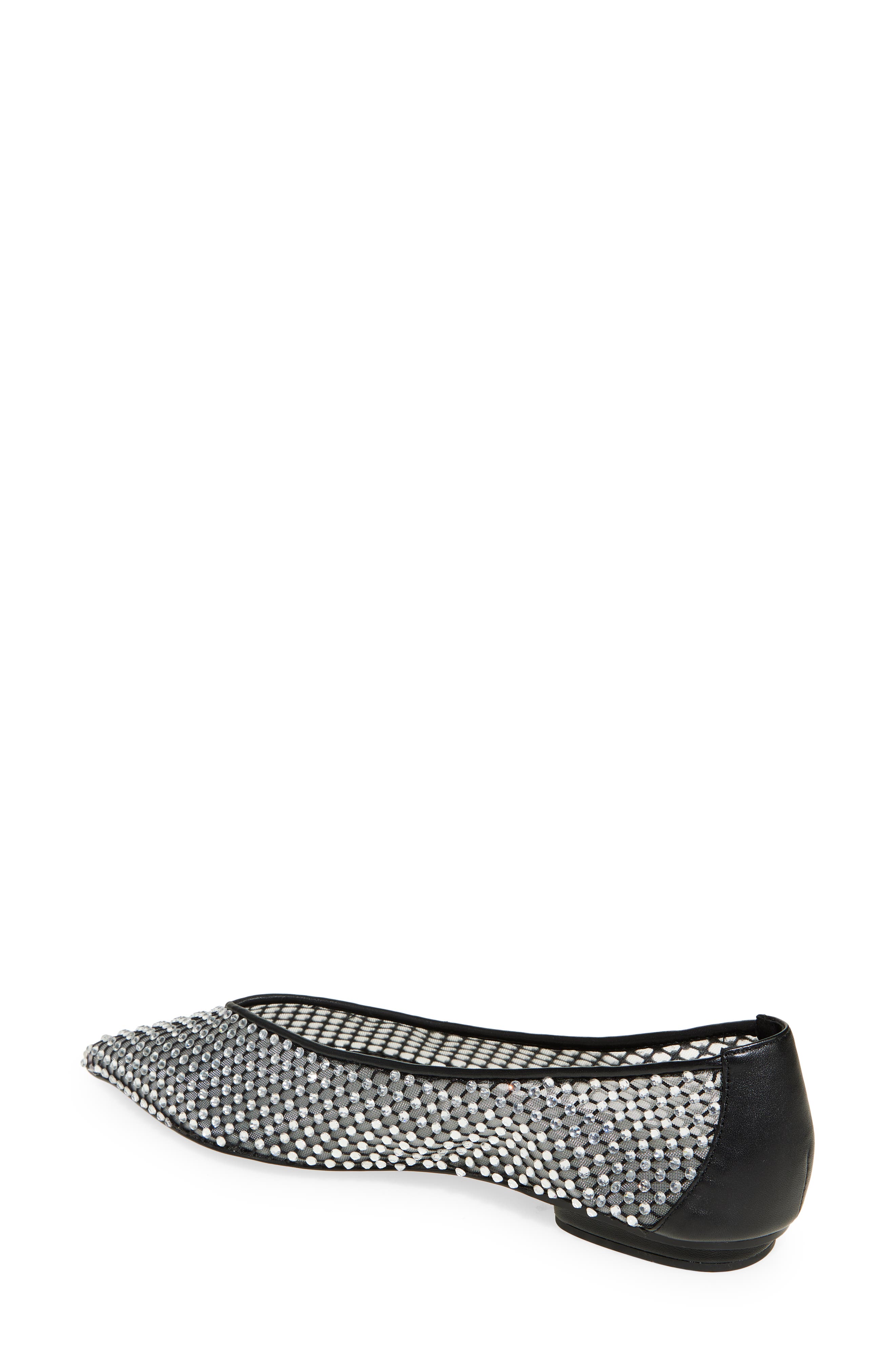 Rebecca Minkoff Crystal Mesh Ballet Flat, Alternate, color, Black