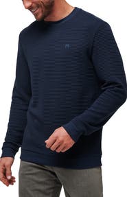 TravisMathew Thick as Thieves Rib Crewneck Sweatshirt