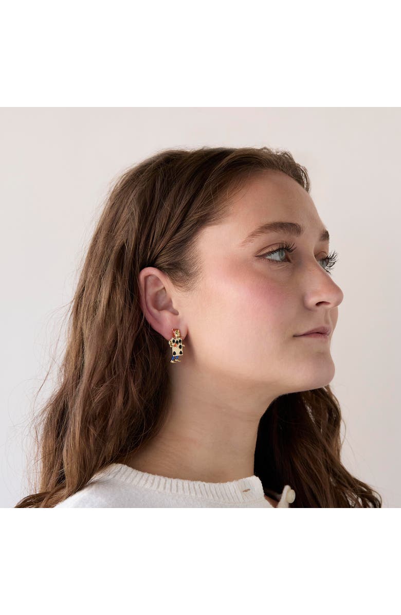 Lele Sadoughi The Nursery Alice Card Soldier Button Earring, Alternate, color, Alice