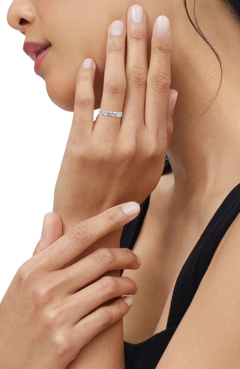 Frankie & Zoe Lab Grown Diamond Band Ring, Alternate, color, White Gold