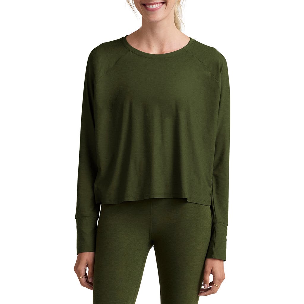 Beyond Yoga Featherweight Long Sleeve T-shirt In Green