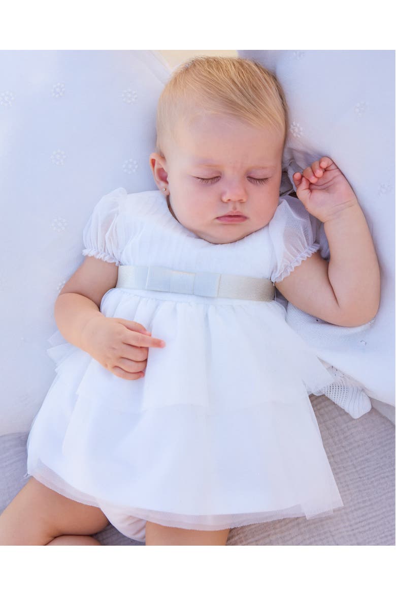 Dress With Bow Waistband, Alternate, color, White
