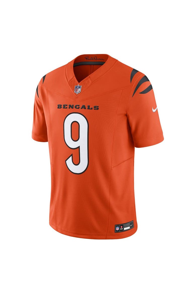 Men's Nike Joe Burrow Orange Cincinnati Bengals Vapor F.U.S.E. Limited Jersey, Alternate, color, Orange