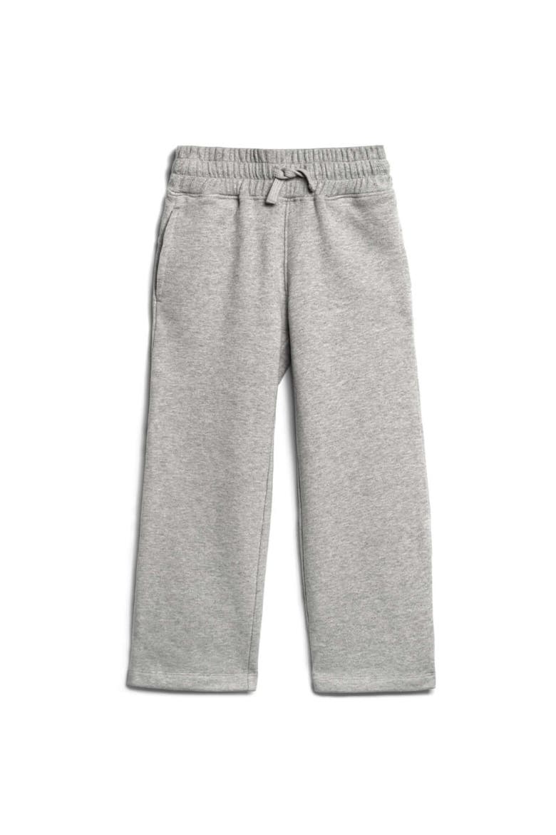 Kids Cozy Organic Cotton Wide Leg Fleece Pants, Main, color, Heather Gray