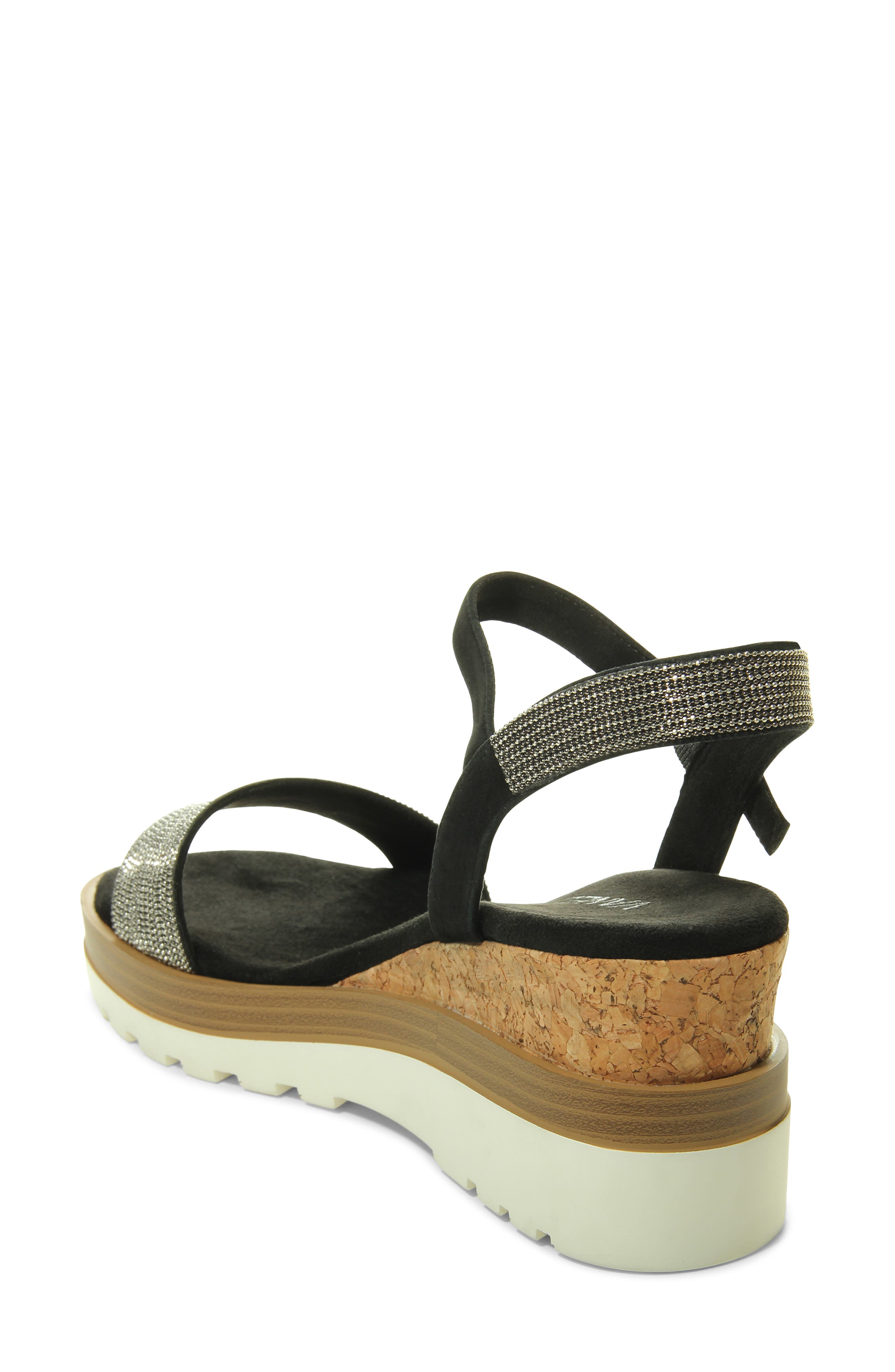VANELi Cedra Platform Wedge Sandal, Alternate, color, Black Suede