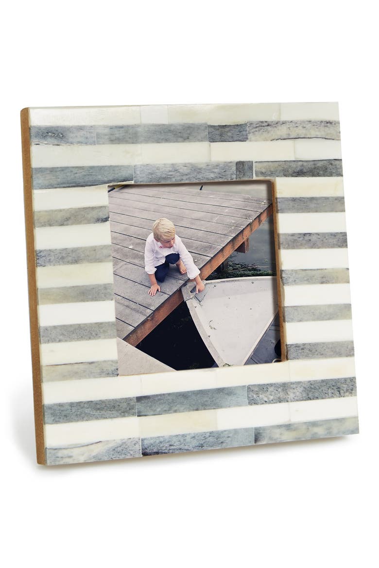 Stripe Picture Frame, Main, color, GREY