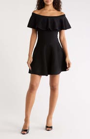 SUGARLIPS Dennet Off the Shoulder Fit & Flare Minidress