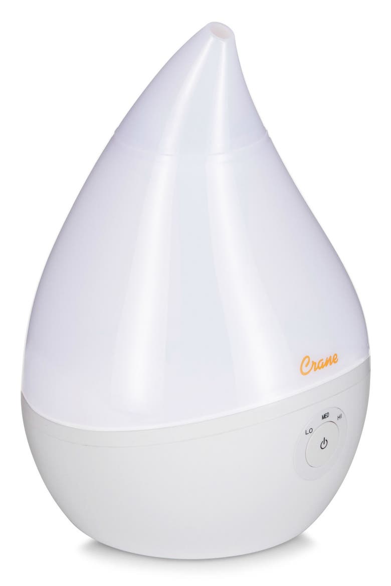Droplet 1/2-Gallon Cool Mist Humidifier, Alternate, color, WHITE