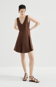Brunello Cucinelli Fluid twill mini dress