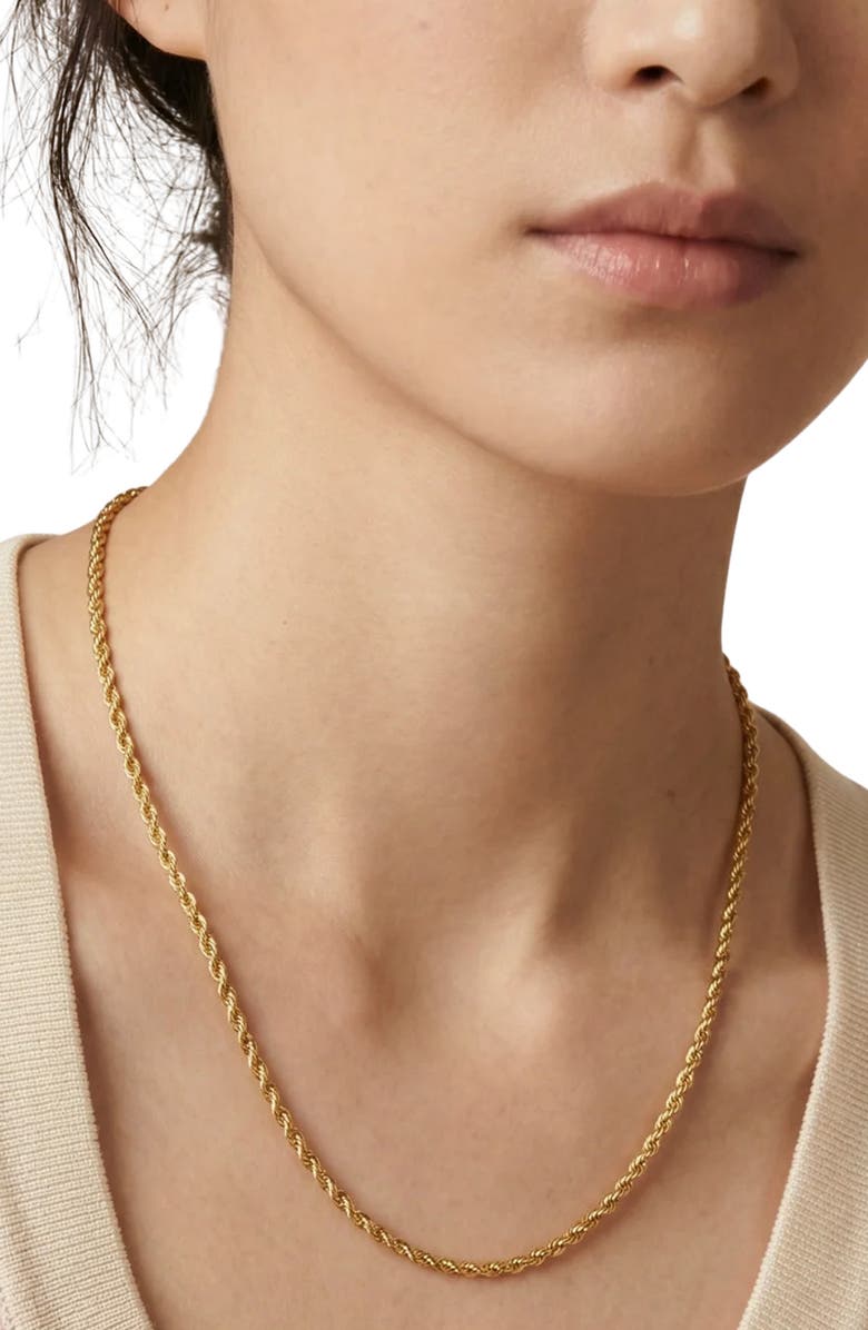 The M Jewelers The Rope Chain Necklace, Alternate, color, Gold