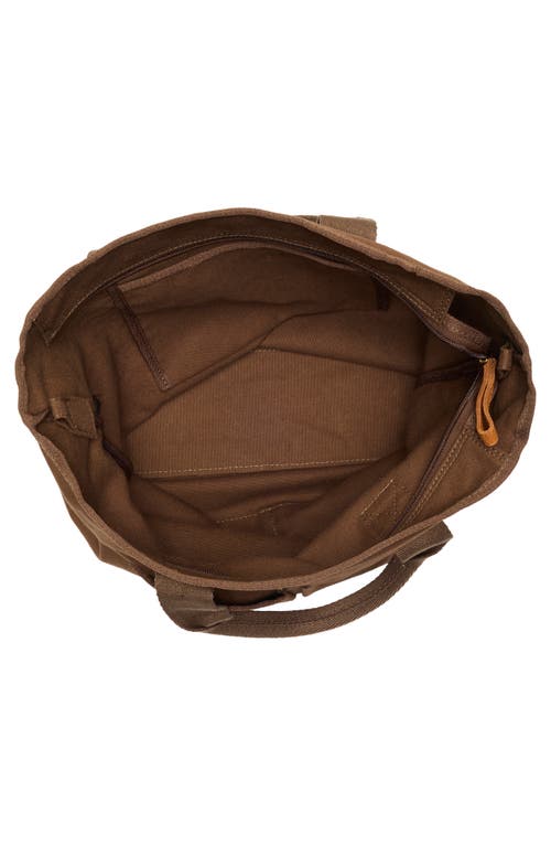 New Amsterdam Leatherworks Ayla Canvas Crossbody Bag In Brown