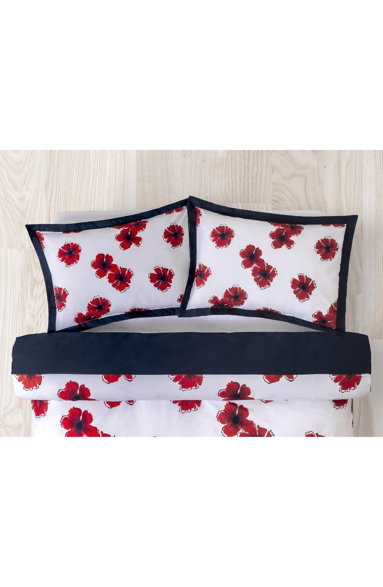 Brooks Brothers Set of Two Poppy Hawaiian Print Pillow Sham, Alternate, color, Navy