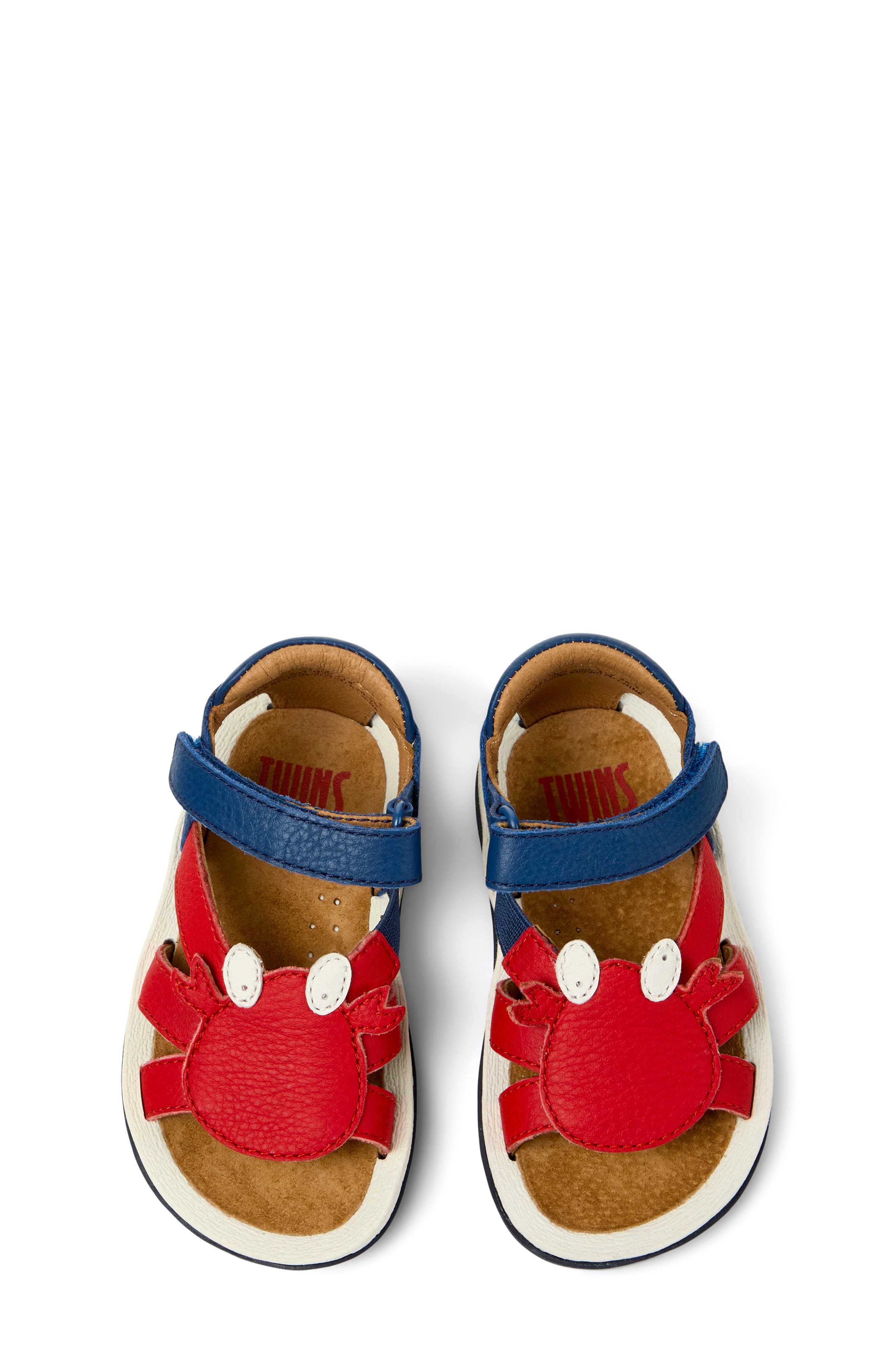 Camper Kids' Crab Sandal, Alternate, color, Red Multi