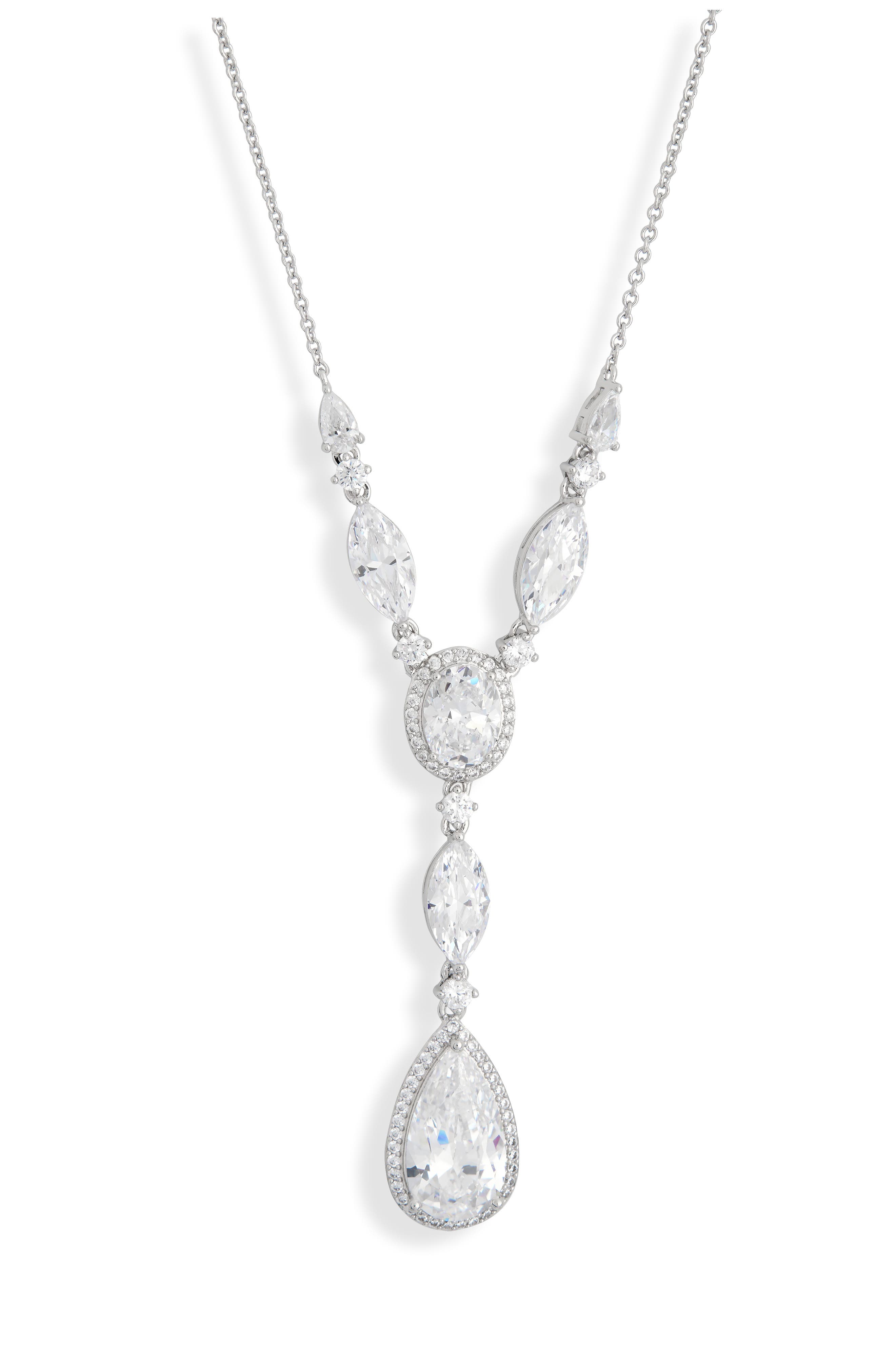 Cubic Zirconia Y-Necklace