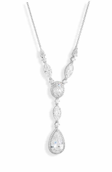 Cubic Zirconia Y-Necklace