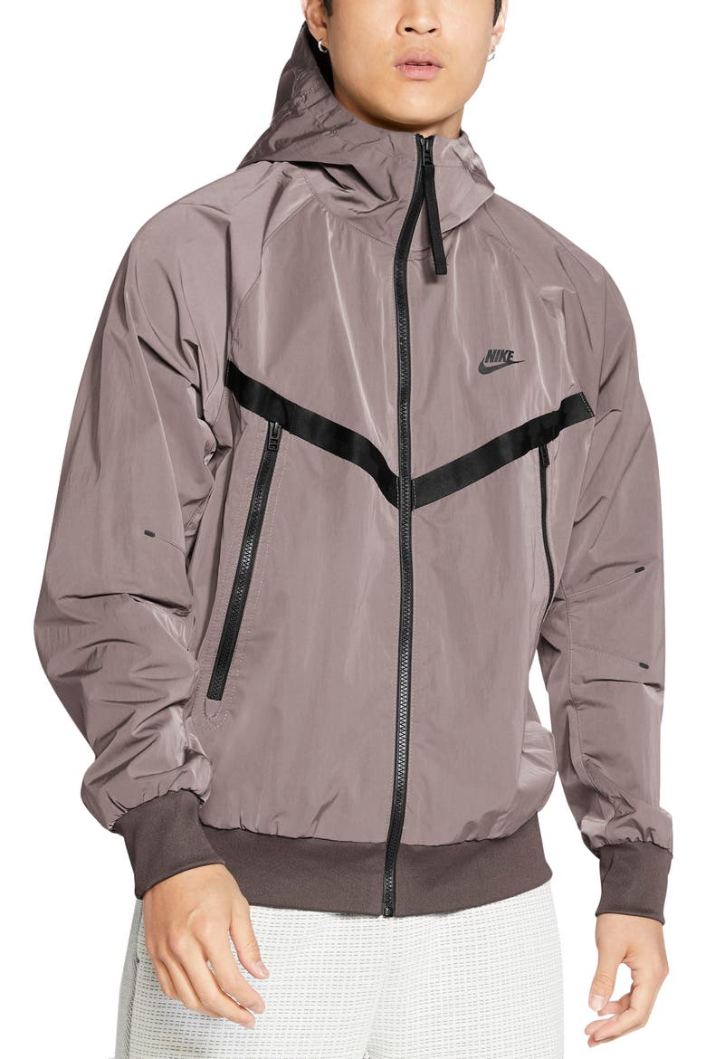 Sportswear Tech Essentials Windrunner Jacket, Main, color, TAUPE HAZE/ BLACK/ BLACK