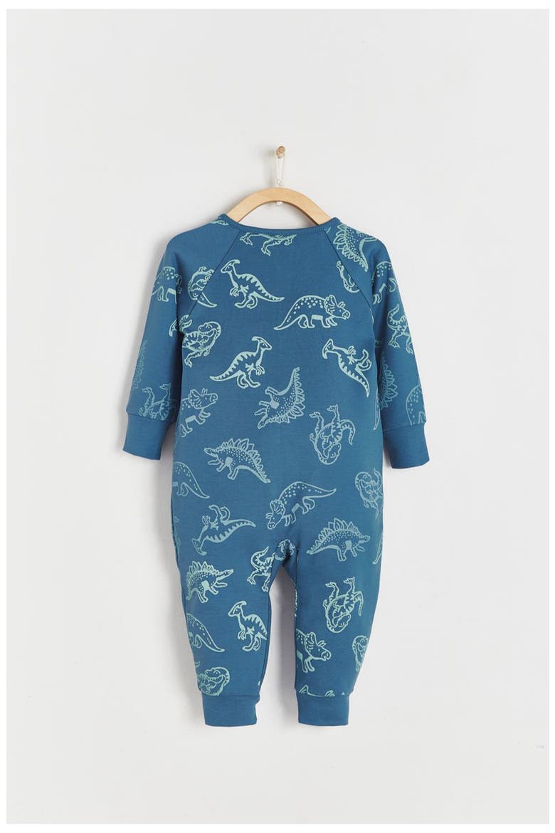 Premium Peruvian Pima Cotton Rex Zip One-Piece Pajamas For Infant, Alternate, color, Navy