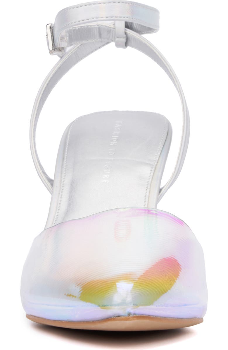 Fashion to Figure Jacki Ankle Strap Pump - Wide Width, Alternate, color, Clear