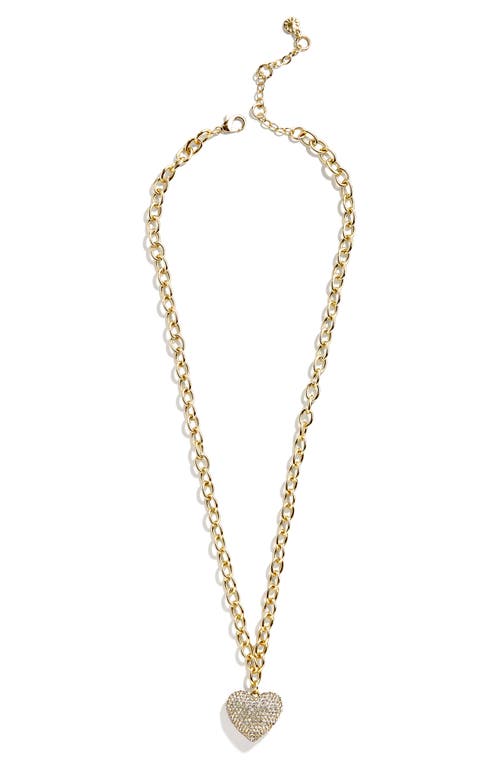 Baublebar Millie Crystal Heart Pendant Necklace In Brown