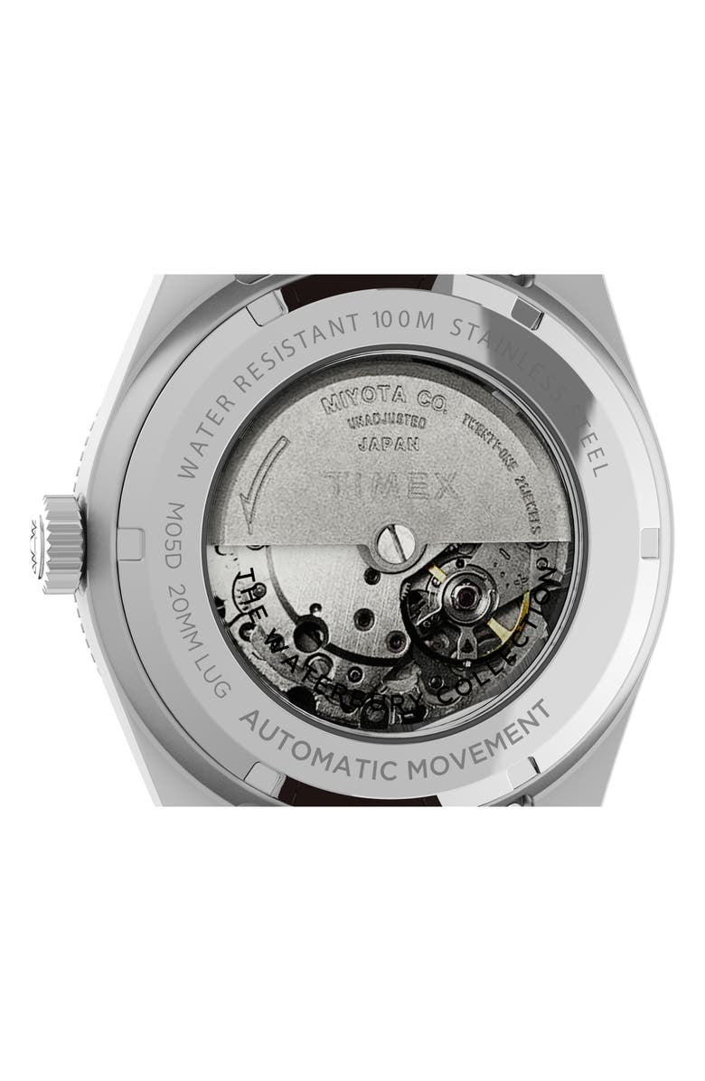 Timex<sup>®</sup> Waterbury Automatic Leather Strap Watch, 40mm, Alternate, color, 