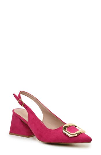 NICOLE MILLER NICOLE MILLER BLOCK HEEL SLINGBACK PUMP
