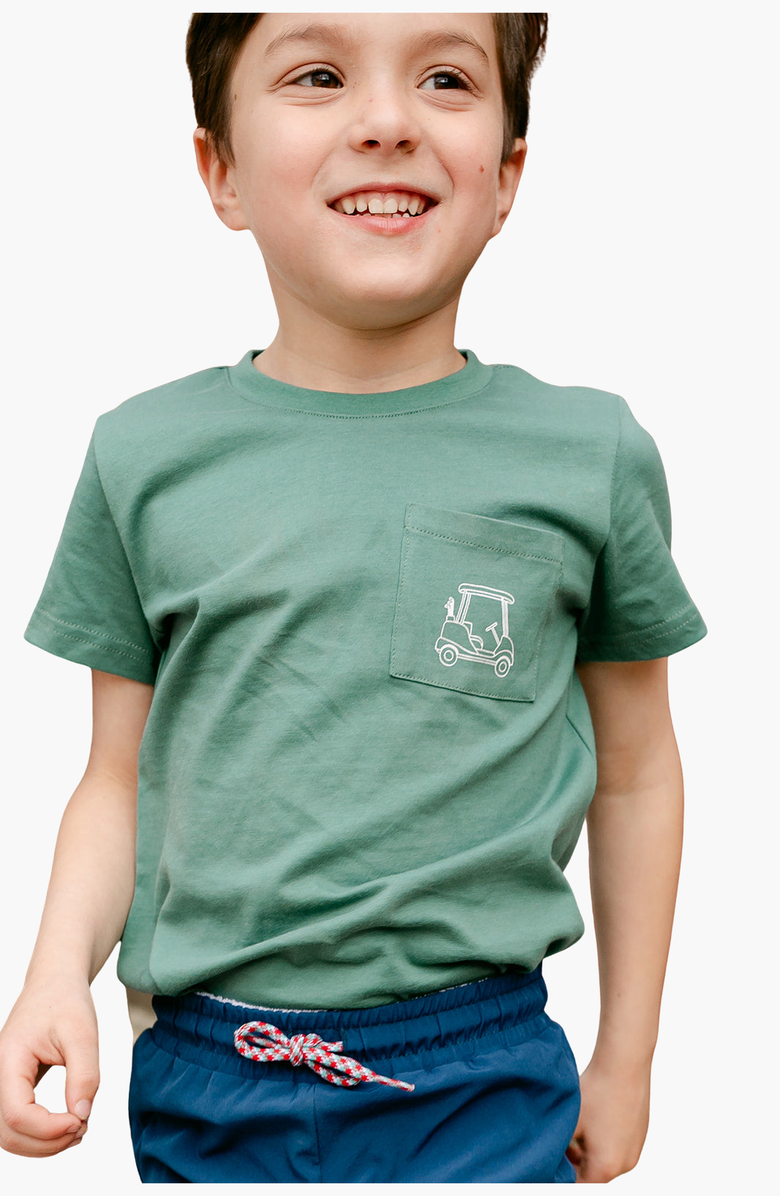 Little Paper Kids Jackson Golf Cart Pocket Tee, Main, color, Golf Cart Print
