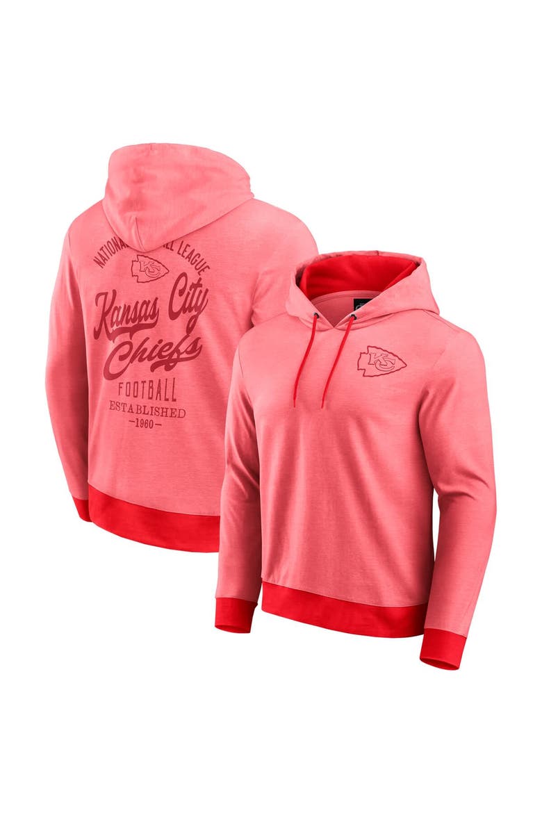 Men's Darius Rucker Collection by Fanatics Red Kansas City Chiefs Tonal Knit Pullover Hoodie, Alternate, color, Heather Red