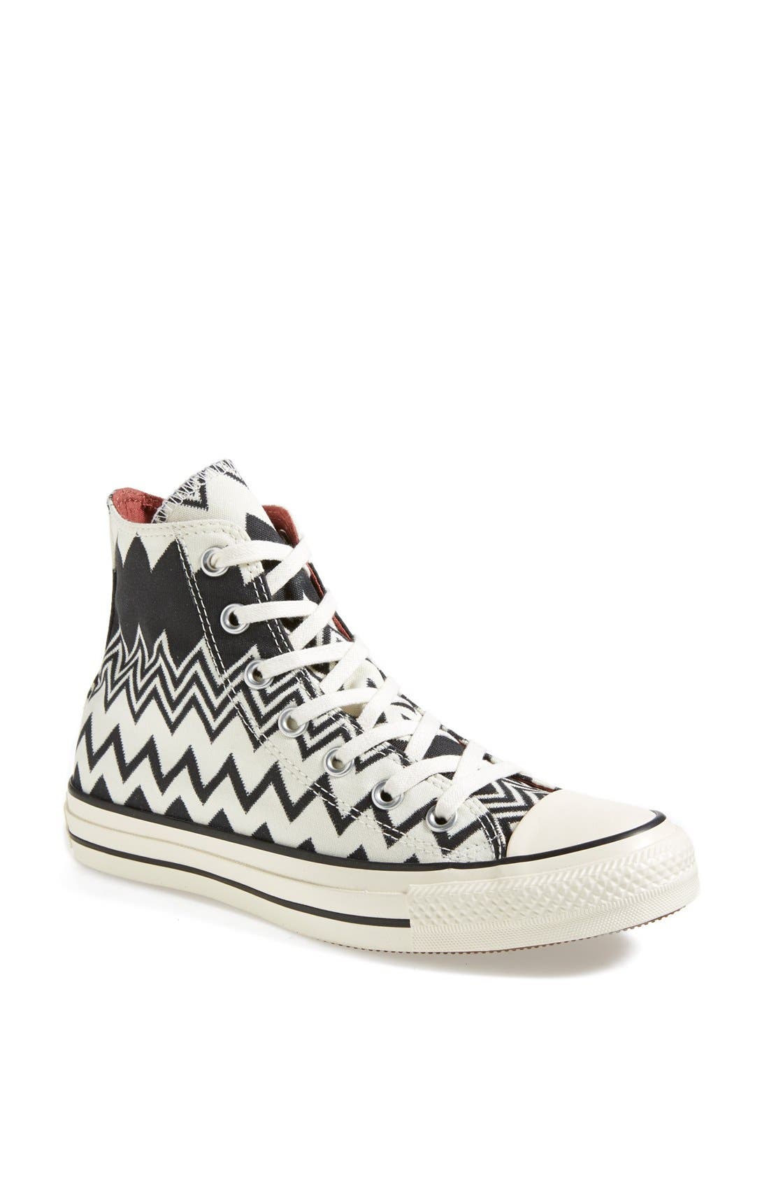 x Missoni Chuck Taylor® All Star® High Top Sneaker, Main, color, BLACK/ EGRET