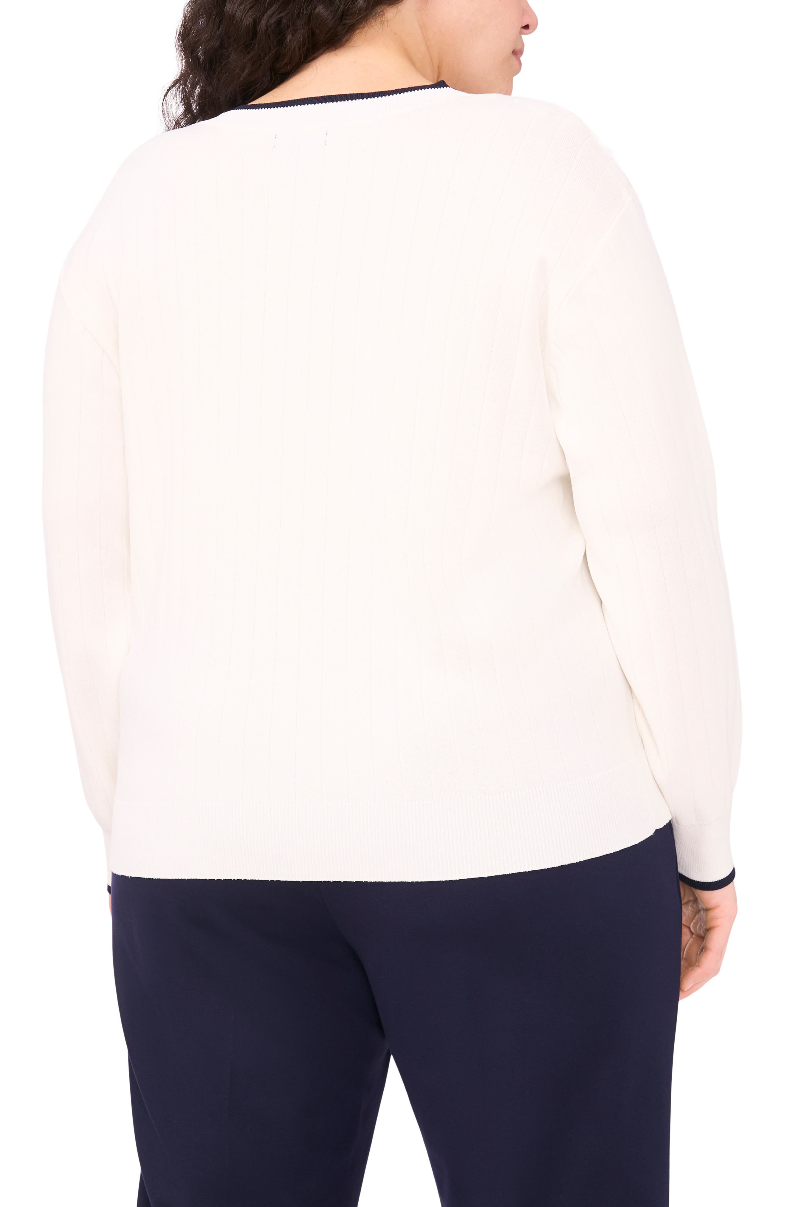 Tipped V-Neck Cardigan - image 2