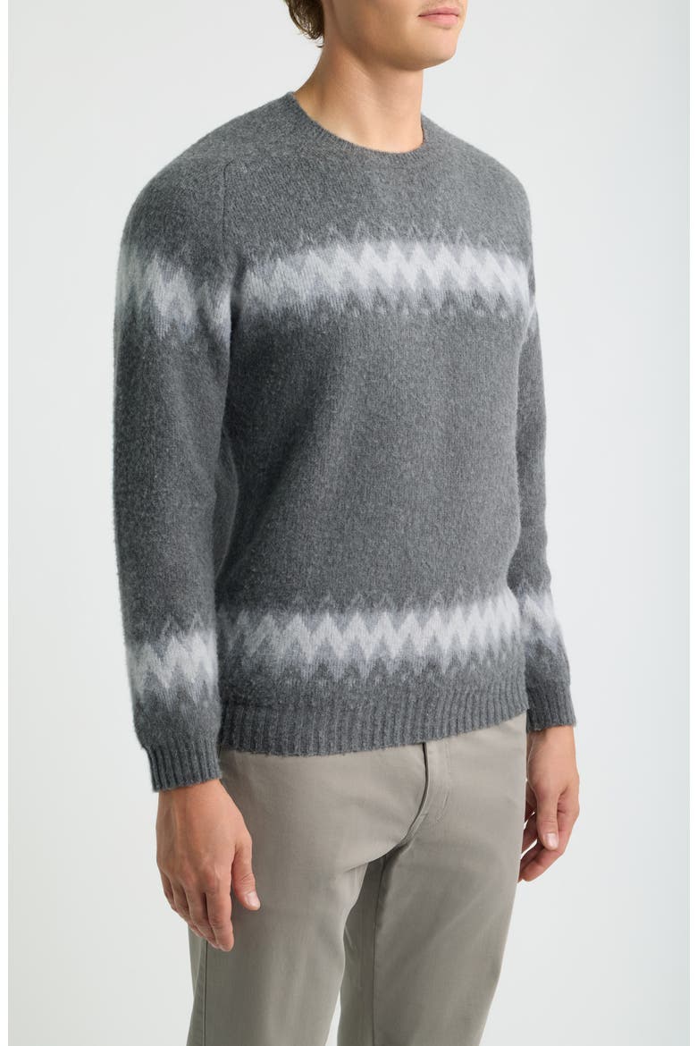 Crown Crafted Apres Ski Merino Wool & Cashmere Sweater, Alternate, color, FOSSIL