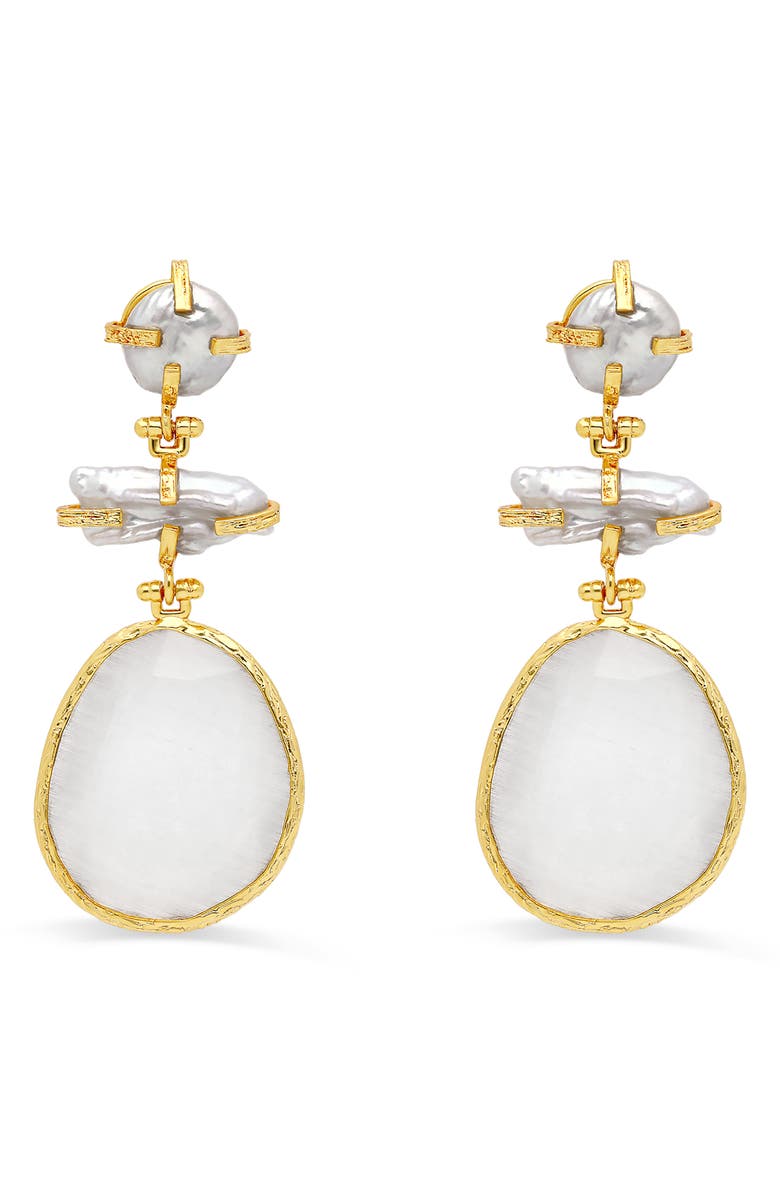 V.BELLAN Siena Drop Earrings, Main, color, Gold