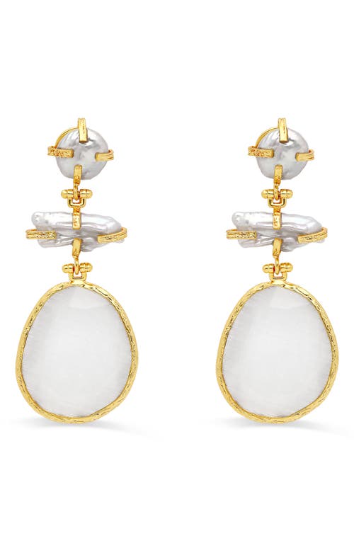 V.bellan Siena Drop Earrings In Gold