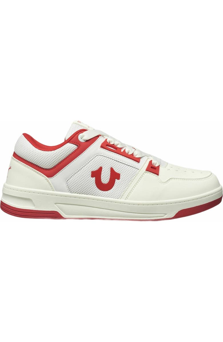 True Religion Trey Mesh Court Sneaker, Alternate, color, White Red