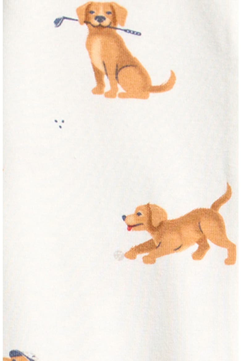 Golf Pups Organic Cotton Blend Footie, Alternate, color, OFF WHITE