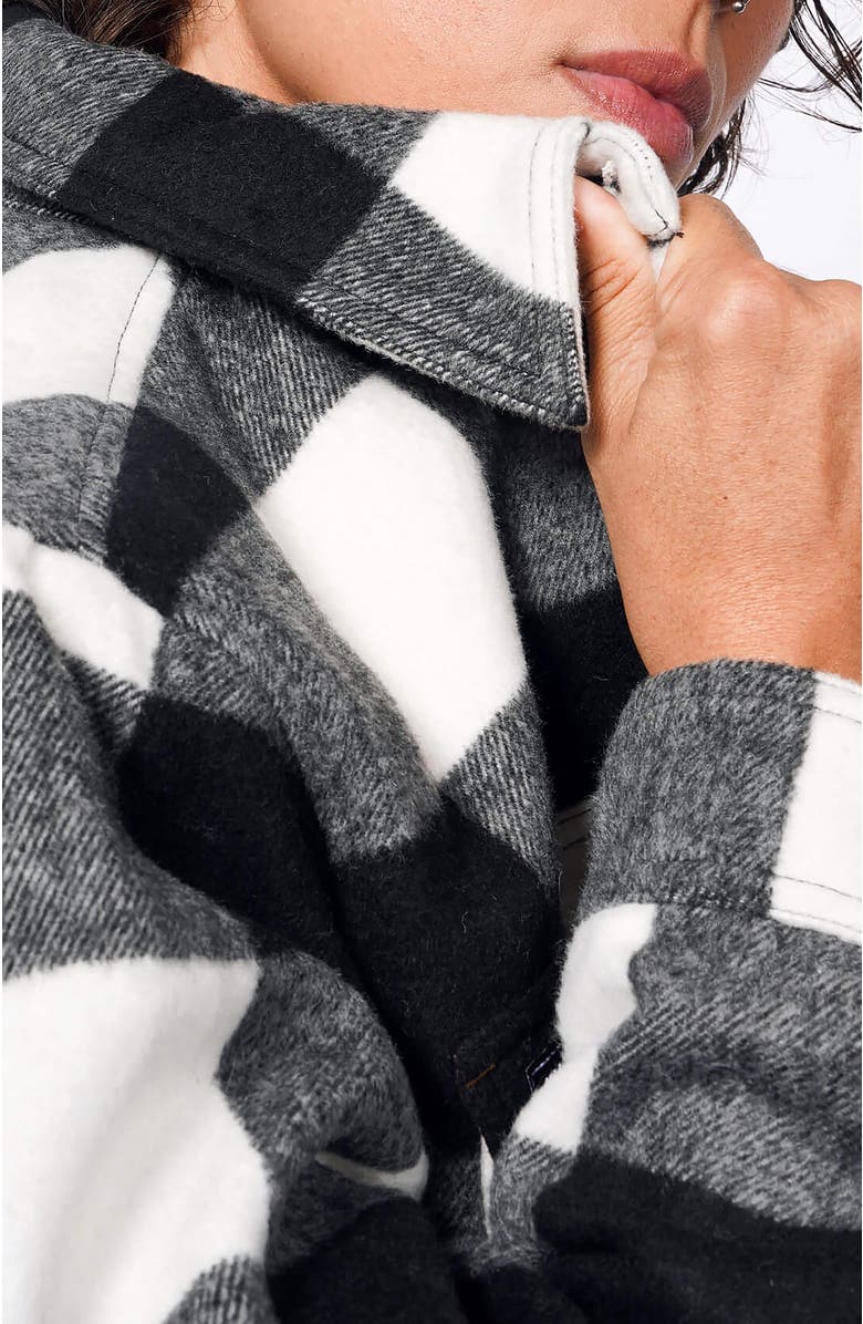 WILDFANG The Essential Flannel Fleece Lined Shacket, Alternate, color, 