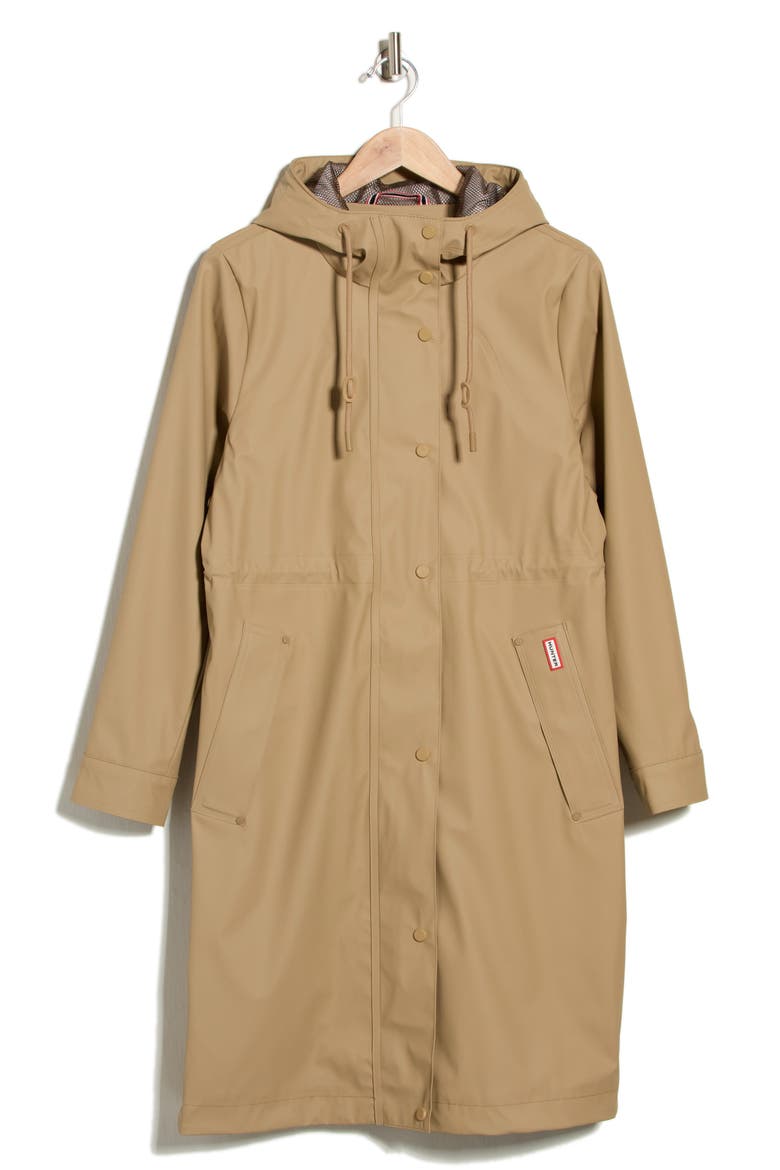Darcy Longline Rubberized Rain Coat, Main, color, BRITISH TAN