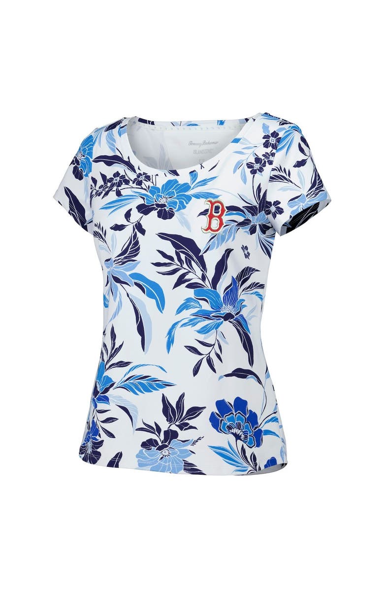 Tommy Bahama Women's Tommy Bahama  White Boston Red Sox Aubrey Romantic Blooms IslandZone T-Shirt, Alternate, color, White