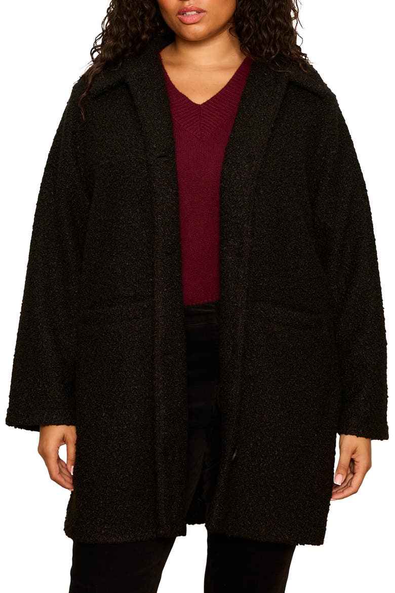 Upside Faux Fur Jacket, Main, color, BLACK