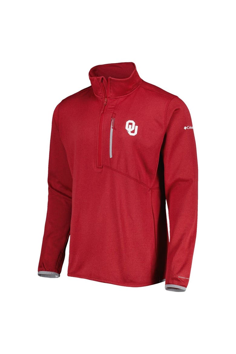 Men's Columbia Crimson Oklahoma Sooners Park View Omni-Wick Half-Zip Top, Alternate, color, Crimson